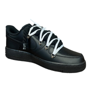 Nike Air Force 1 Black Double Rope Laces Black/White