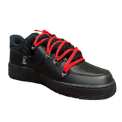 Nike Air Force 1 Black Double Rope Laces Black/Red