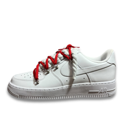 Nike Air Force 1 White Double Rope Laces White/Red