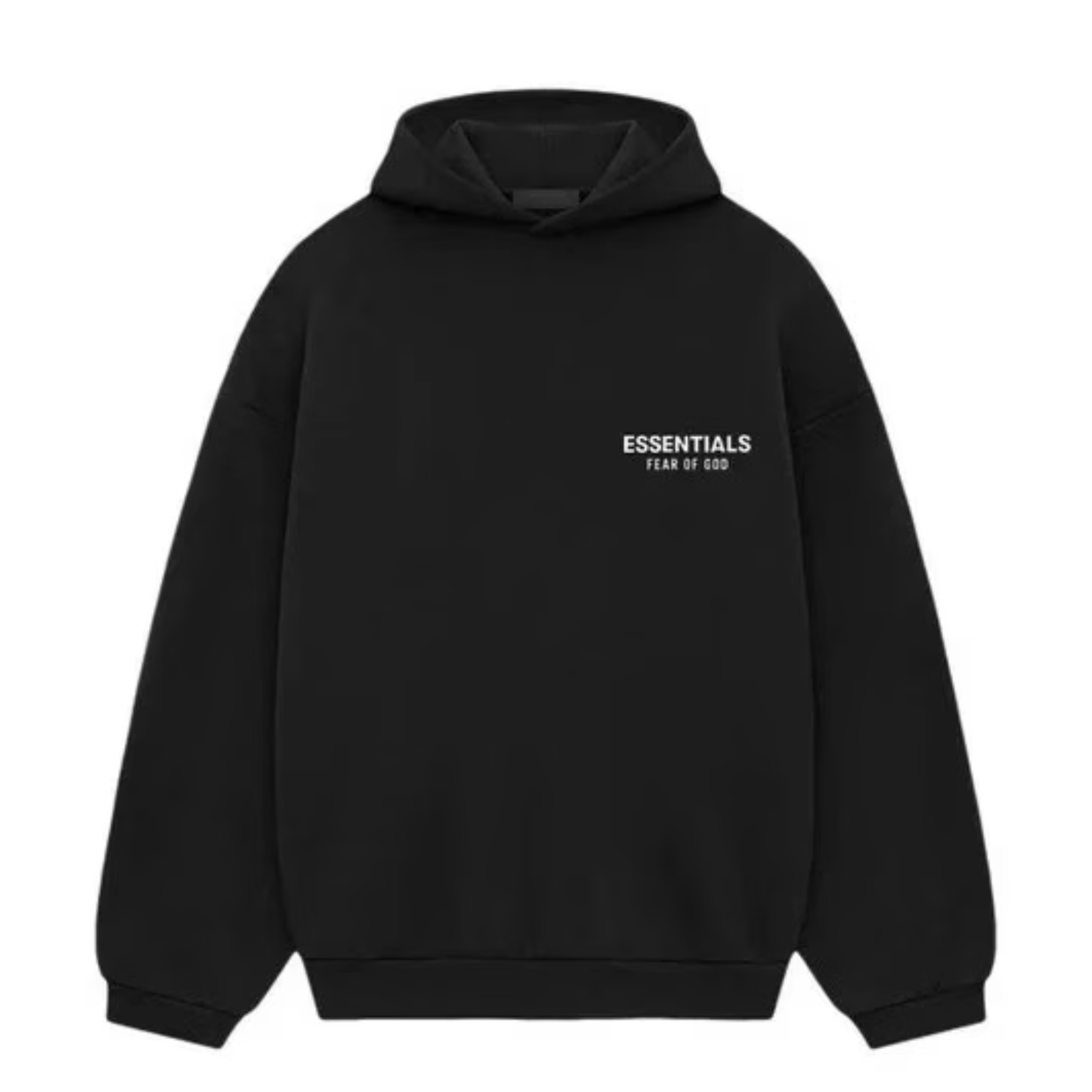 Fear of God Essentials Fleece Hoodie Black (FW24) - Pełna