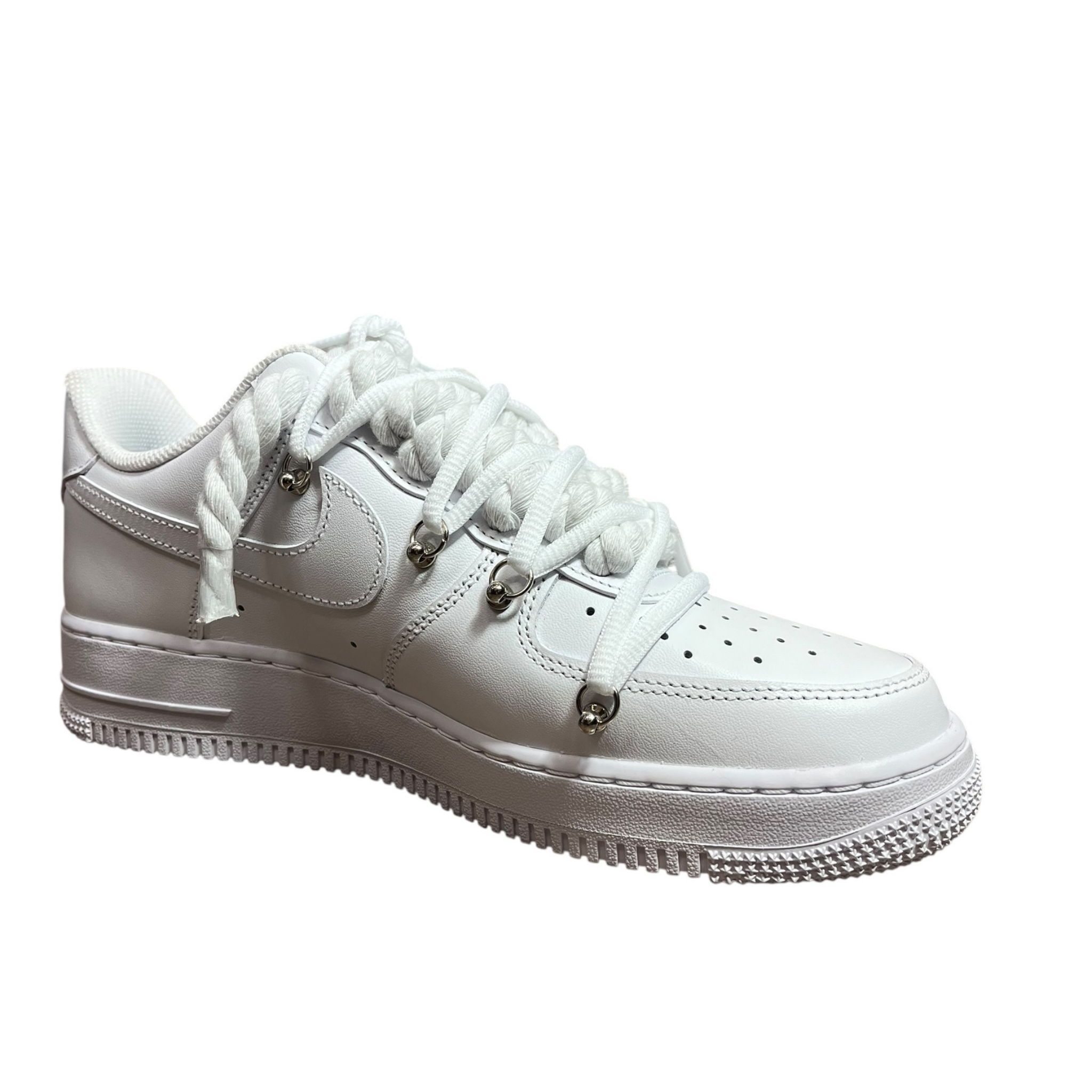 Nike Air Force 1 White Double Rope Laces White/White