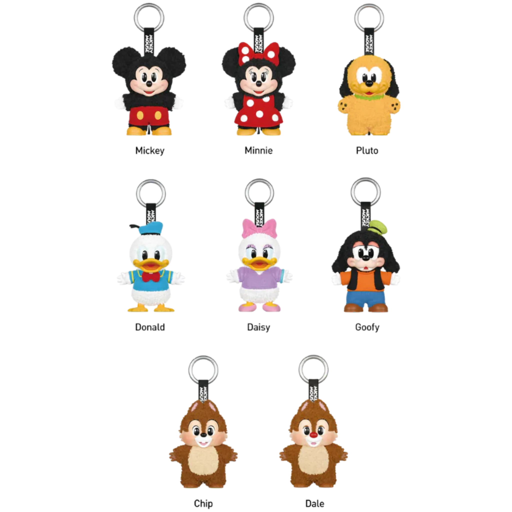 Pop Mart Disney Mickey Family Together Series Plush Keychain Sealed Case (Zestaw 8 szt.)