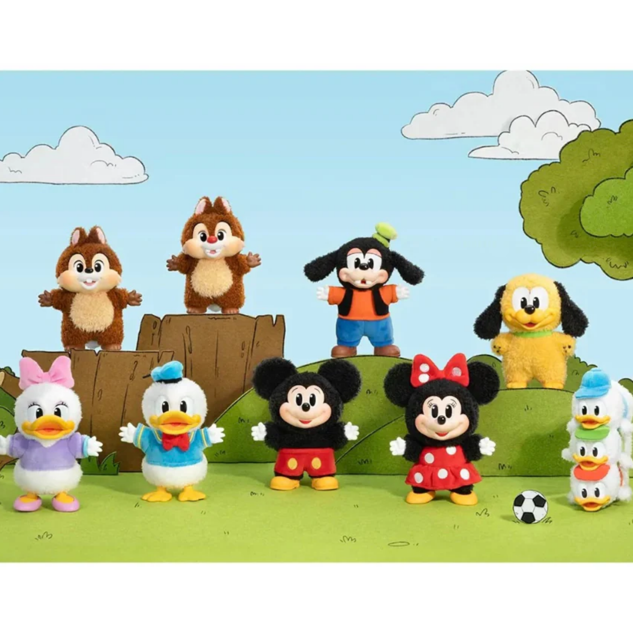 Pop Mart Disney Mickey Family Together Series Plush Keychain Sealed Case (Zestaw 8 szt.)