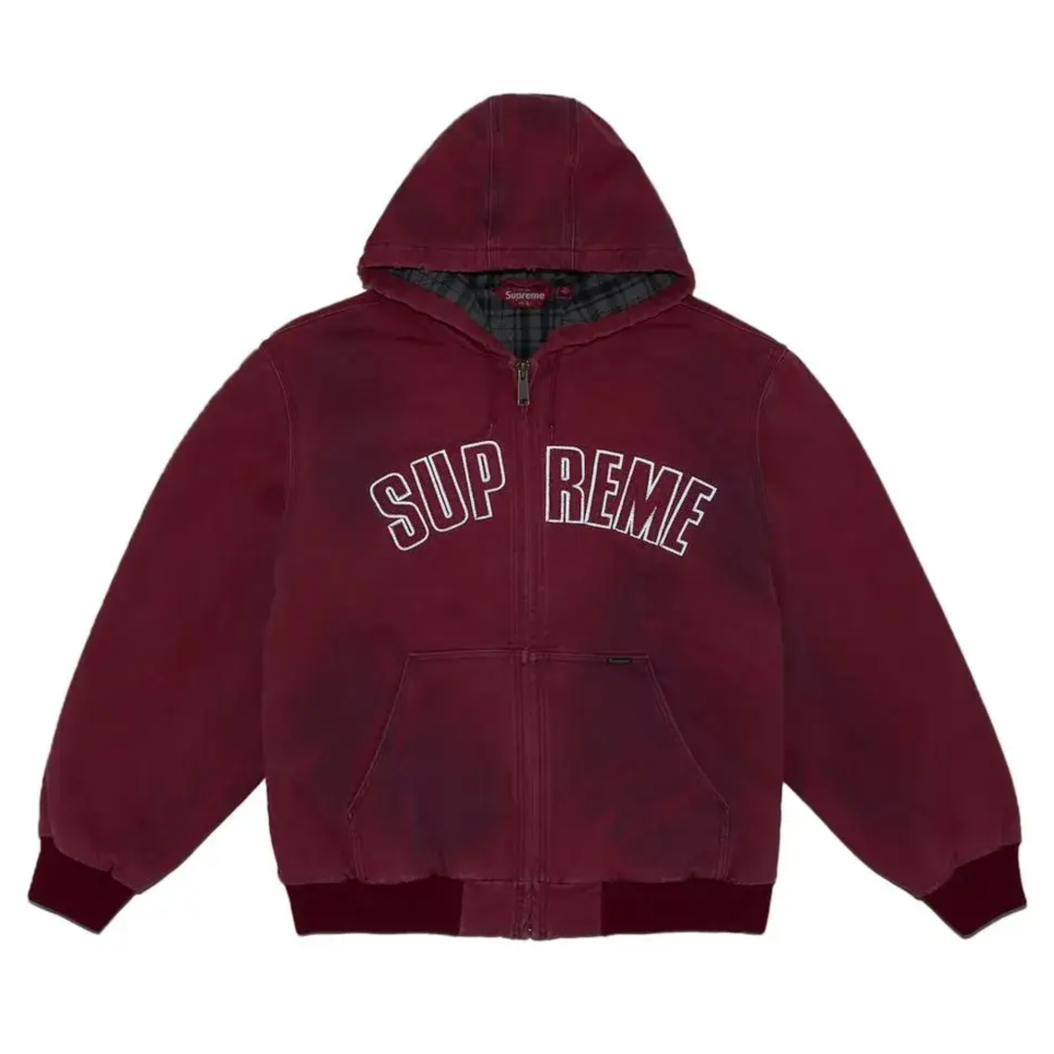 Supreme Reflective Arc Hooded Work Jacket Red