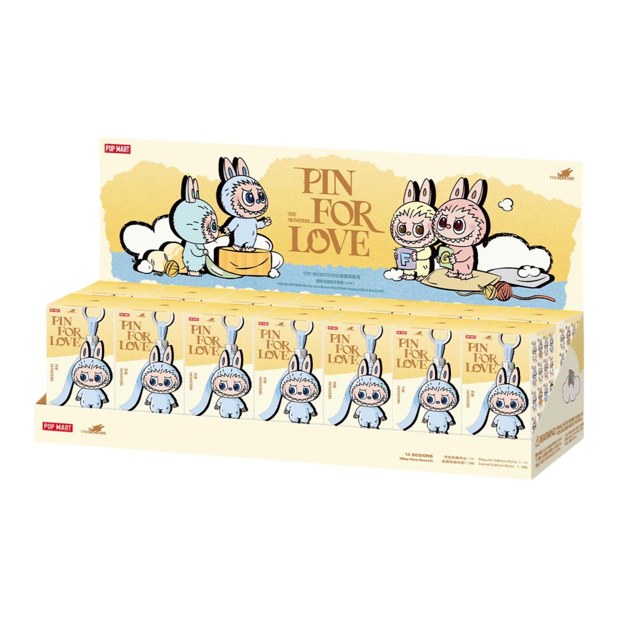 Pop Mart Labubu The Monster Pin for Love (A-M) Brelok Blind Box