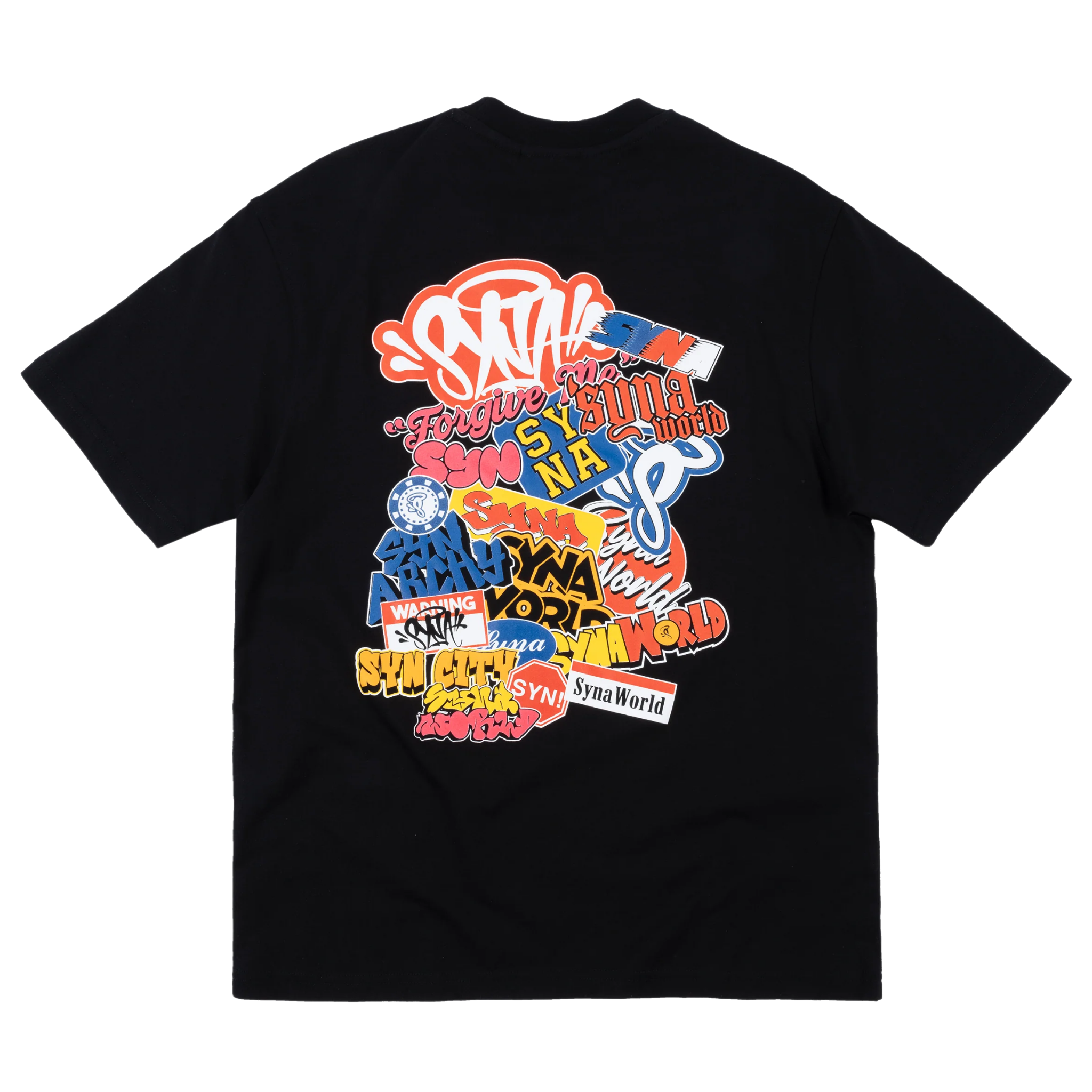 Syna World Sticker Tee Black