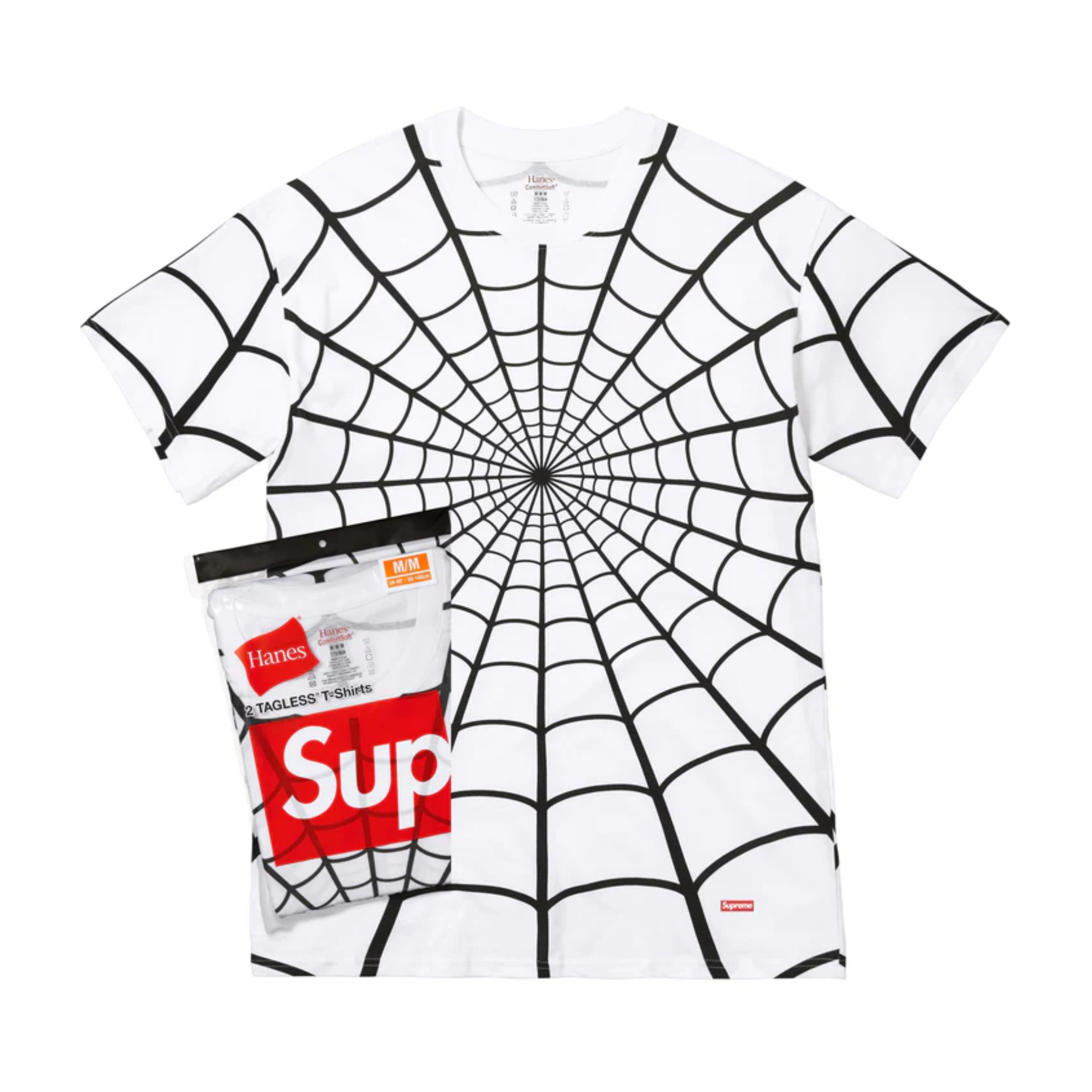 Supreme Hanes T-Shirt Spider-Man White (2-Pack) - Pełna