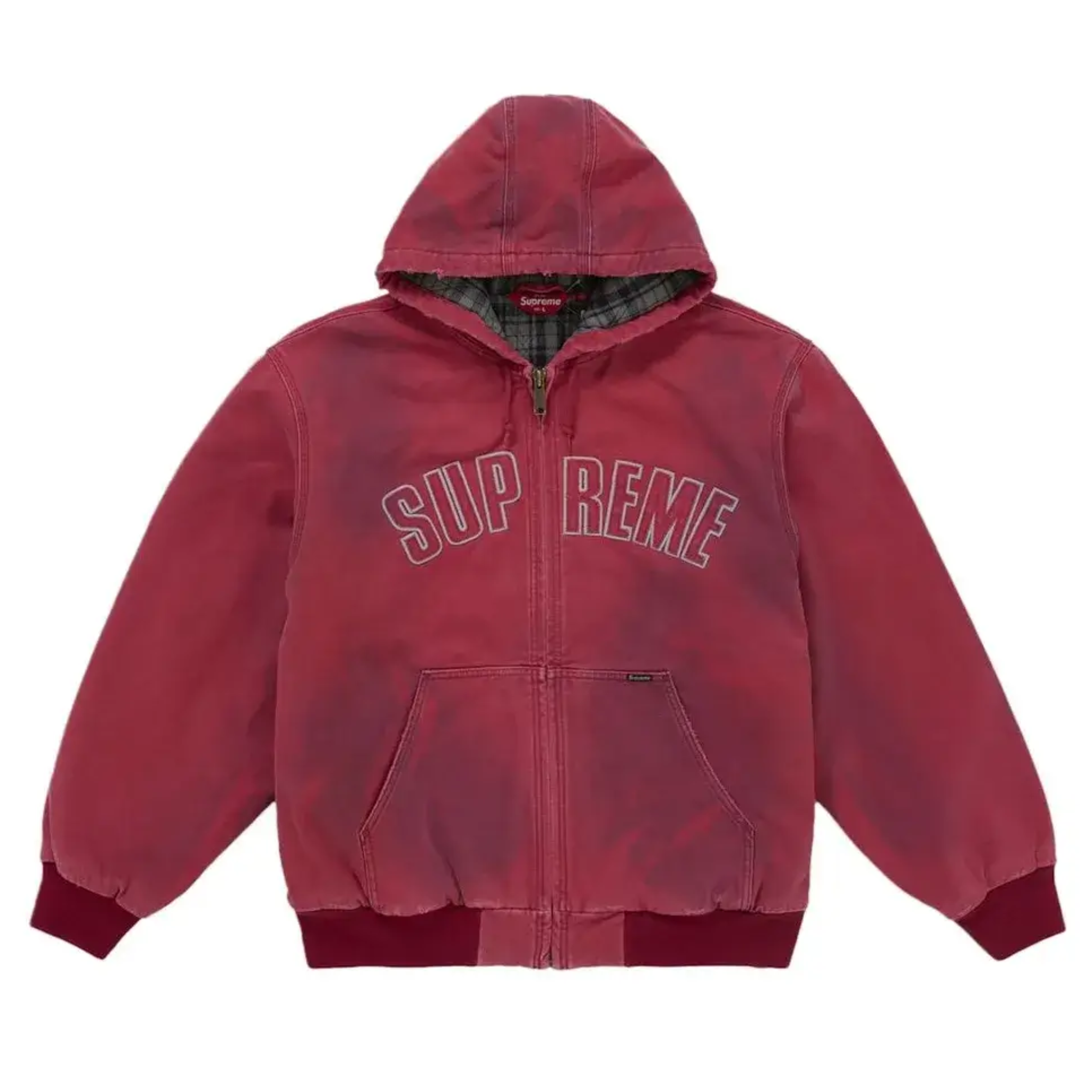 Supreme Reflective Arc Hooded Work Jacket Red - Pełna rozmiarówka