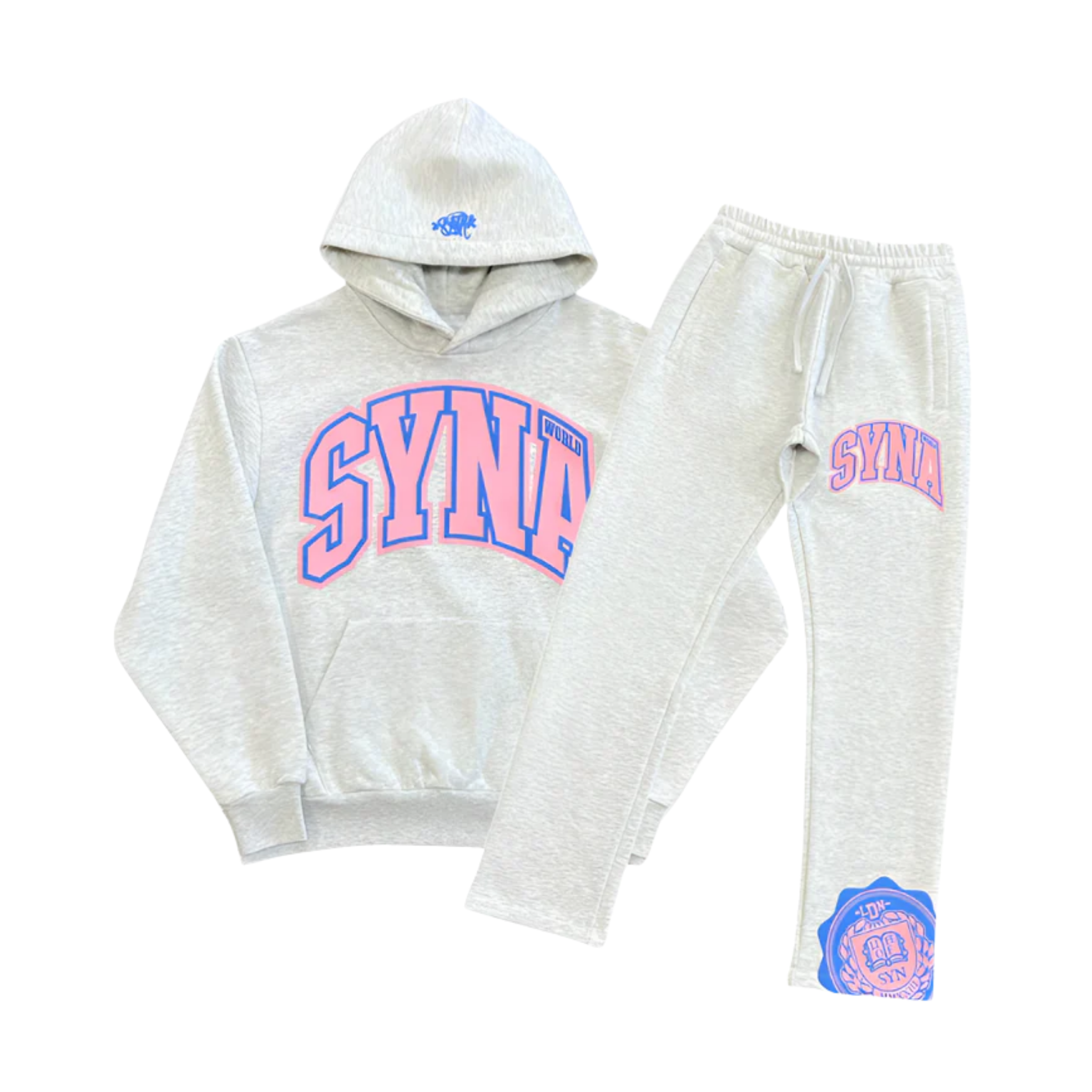Syna World Central Cee College Tracksuit Grey Pink - Pełna