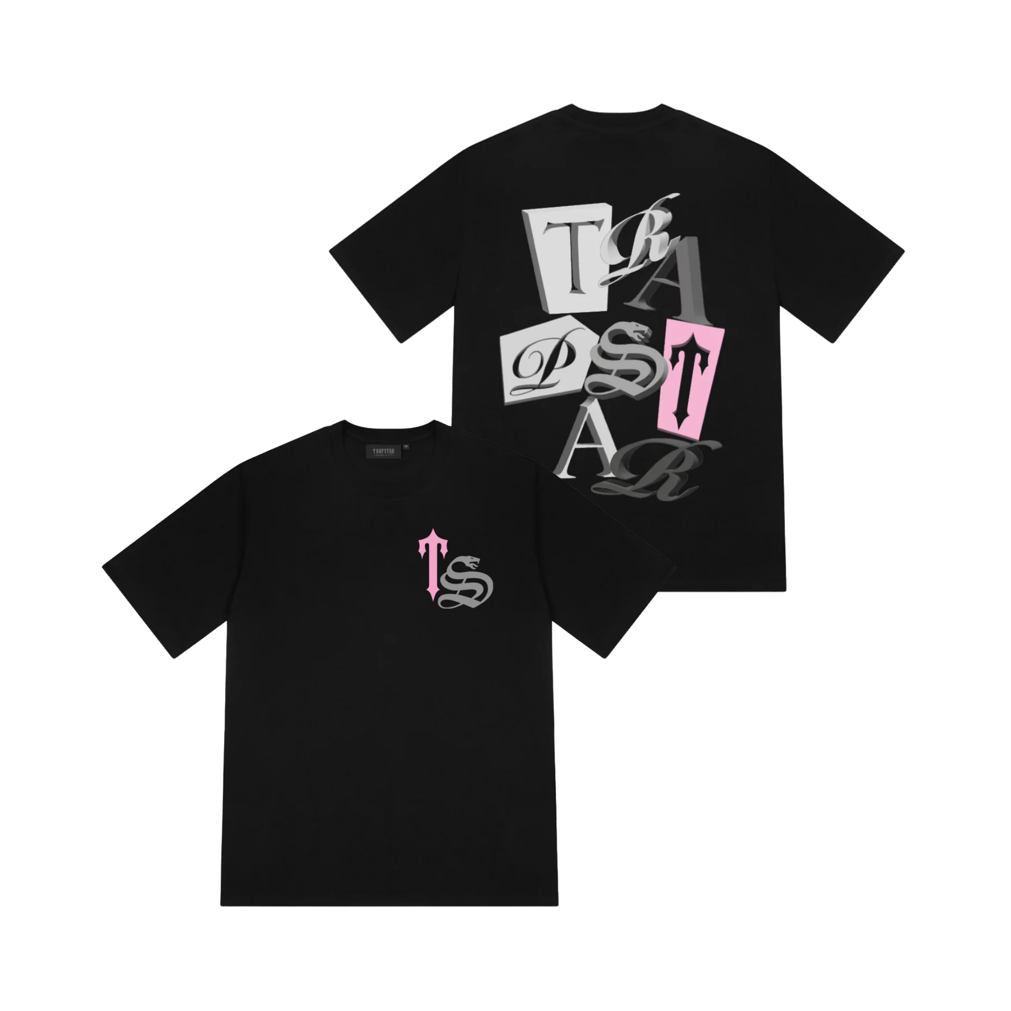 Trapstar TS Script Tee Black Pink