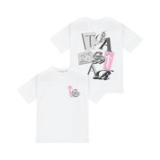 Trapstar TS Script Tee White Pink