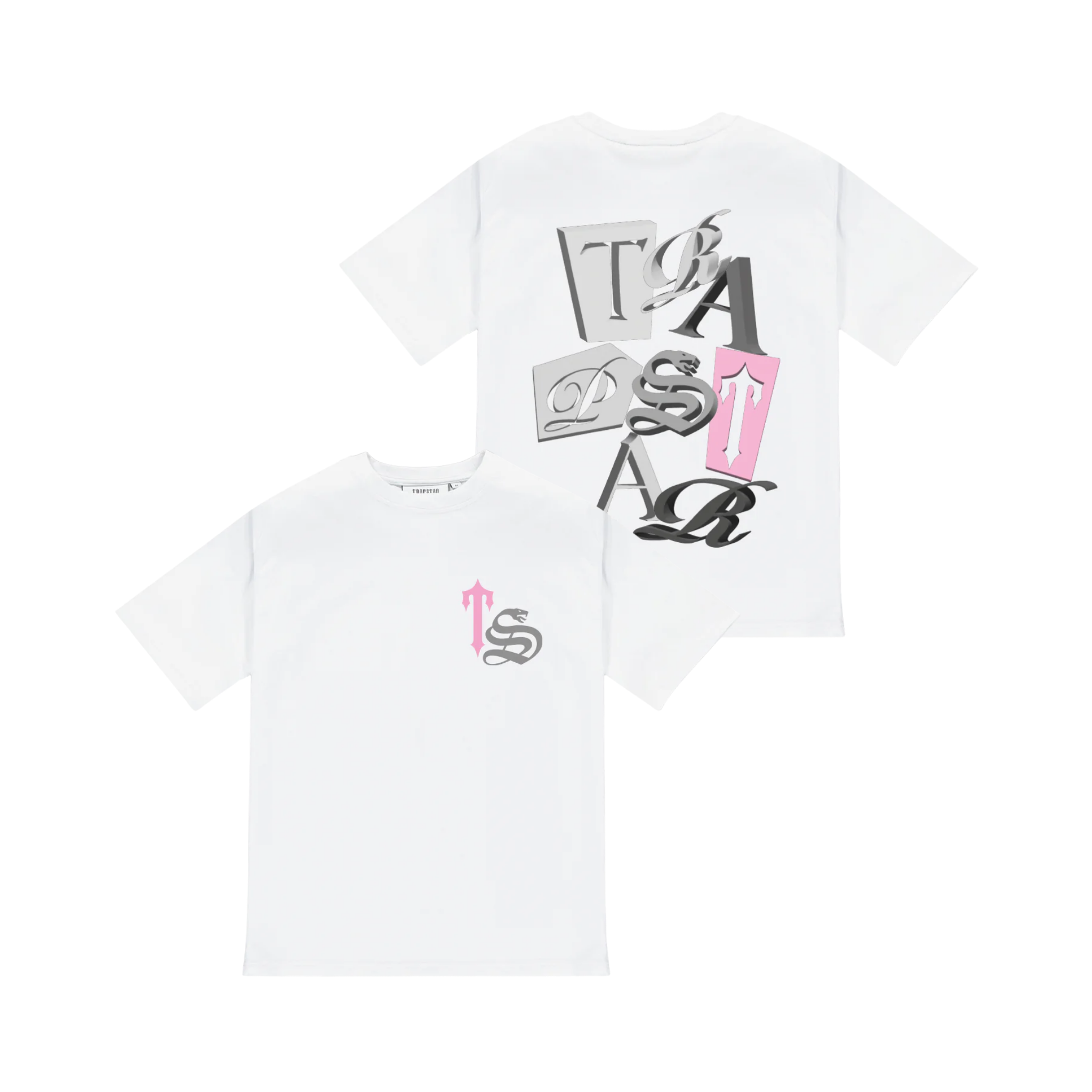 Trapstar TS Script Tee White Pink