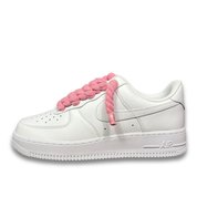 Nike Air Force 1 White Rope Laces Pink