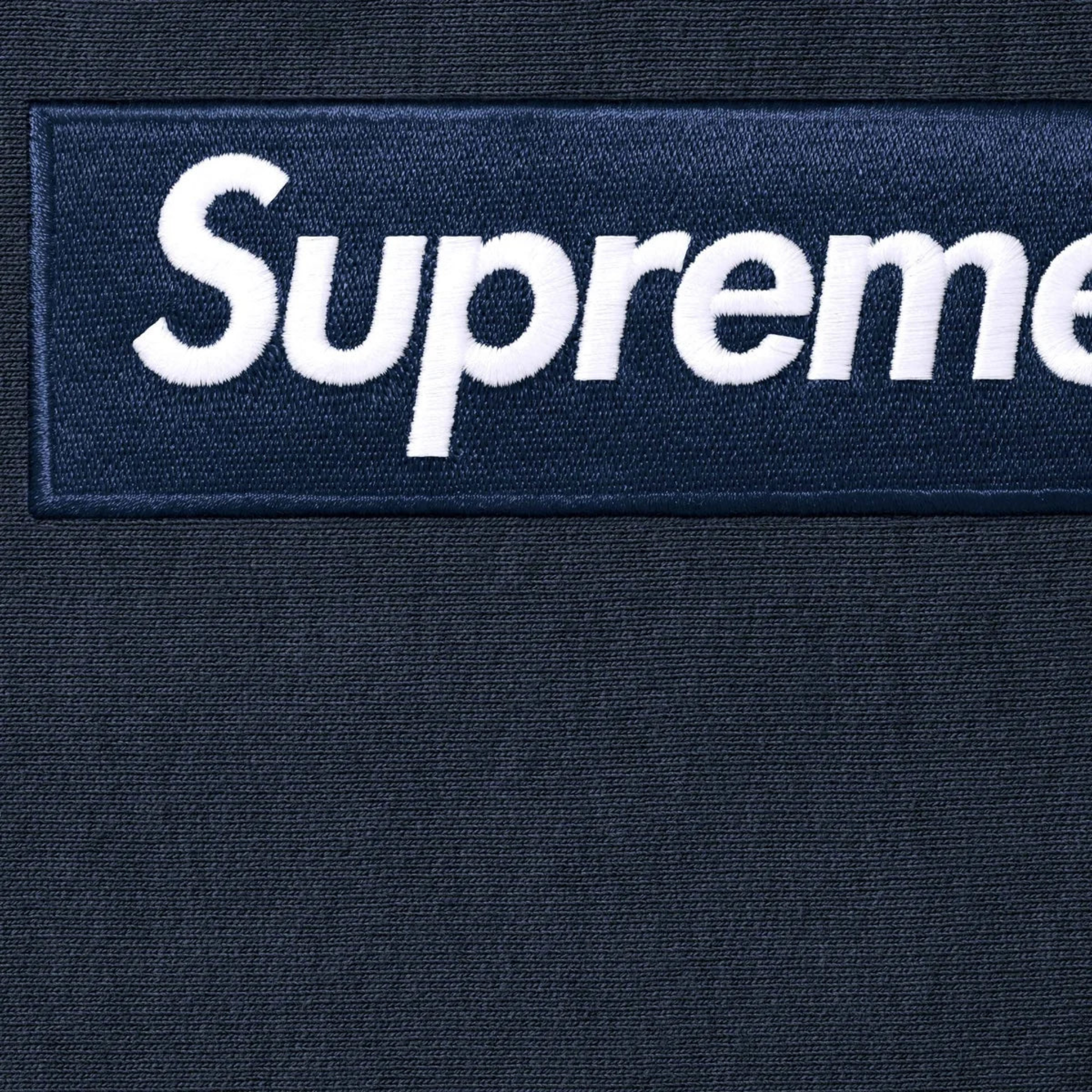 Supreme Box Logo Hooded Sweatshirt Navy (FW25)