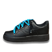 Nike Air Force 1 Black Double Rope Laces Black/Blue