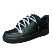 Nike Air Force 1 Black Double Rope Laces Black/White