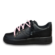 Nike Air Force 1 Black Double Rope Laces Black/Pink