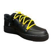 Nike Air Force 1 Black Double Rope Laces Black/Yellow