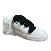 Nike Air Force 1 White Double Rope Laces White/Black