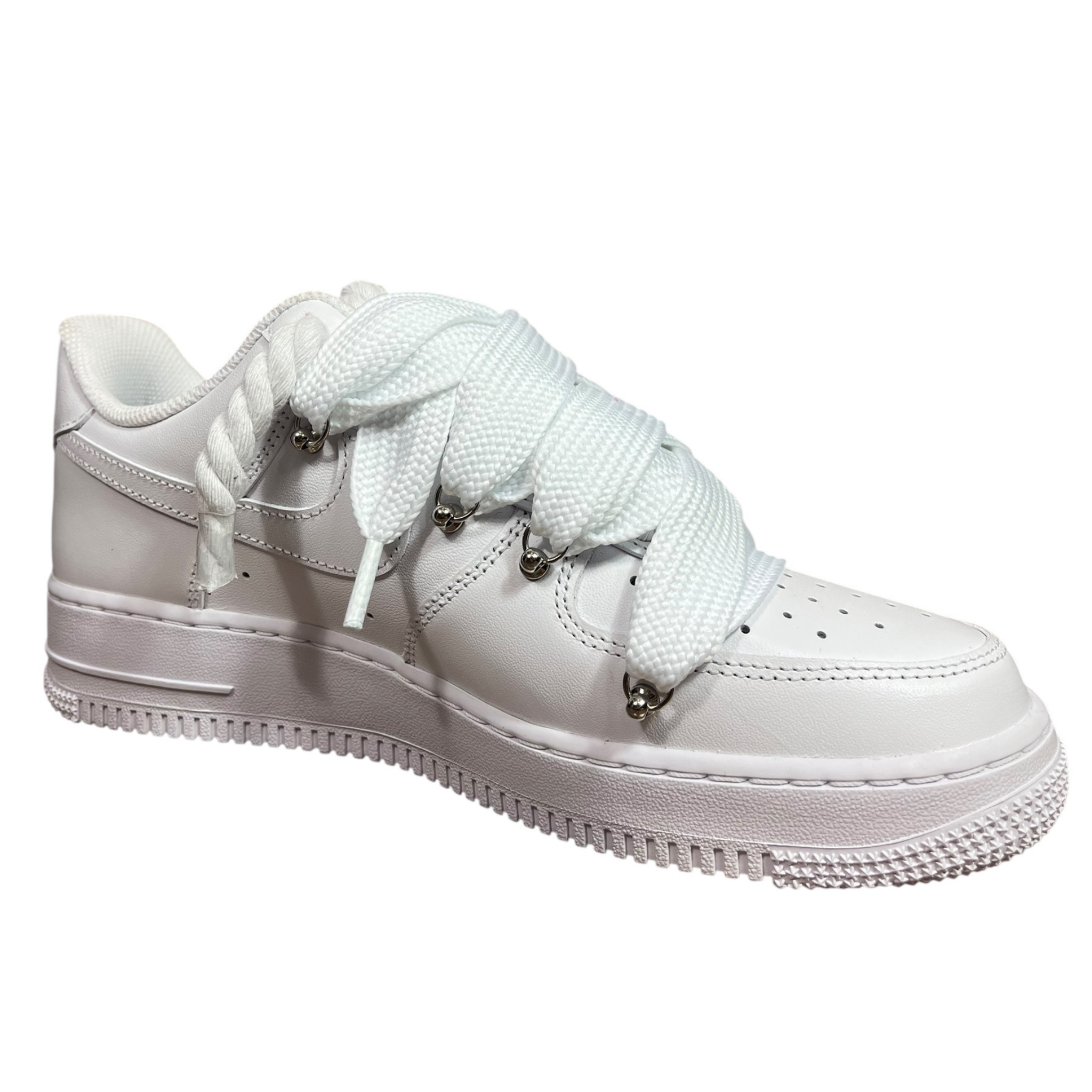 Nike Air Force 1 White Double Rope Laces White/White