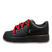 Nike Air Force 1 Black Double Rope Laces Black/Red