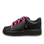 Nike Air Force 1 Black Double Rope Laces Black/Deep Pink