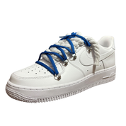 Nike Air Force 1 White Double Rope Laces White/Navy