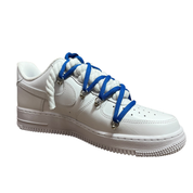 Nike Air Force 1 White Double Rope Laces White/Navy