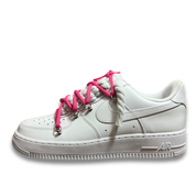 Nike Air Force 1 White Double Rope Laces White/Deep Pink