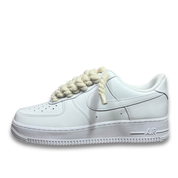 Nike Air Force 1 White Rope Laces Beige