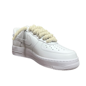 Nike Air Force 1 White Rope Laces Beige