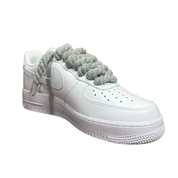 Nike Air Force 1 White Rope Laces Grey