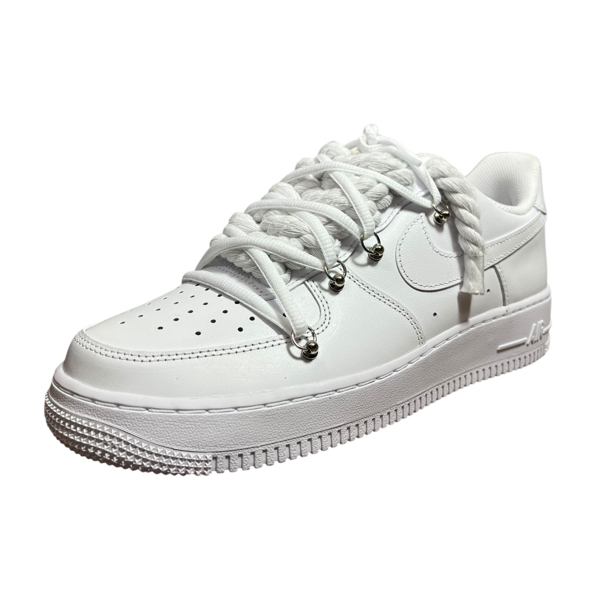Nike Air Force 1 White Double Rope Laces White/White