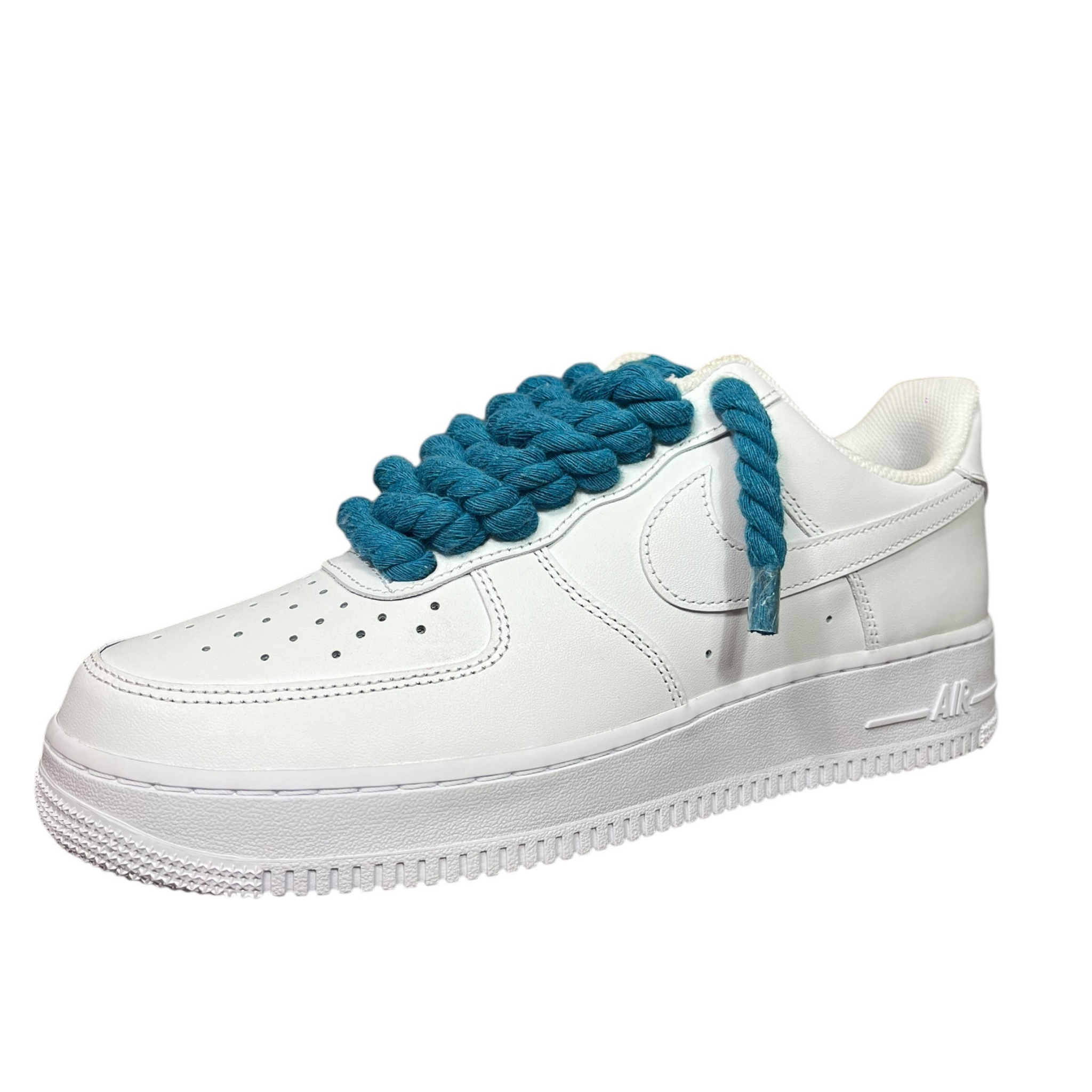 Nike Air Force 1 White Rope Laces Blue