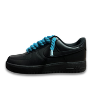 Nike Air Force 1 Black Rope Laces Blue