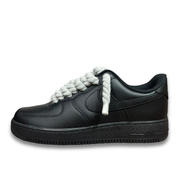 Nike Air Force 1 Black Rope Laces Grey