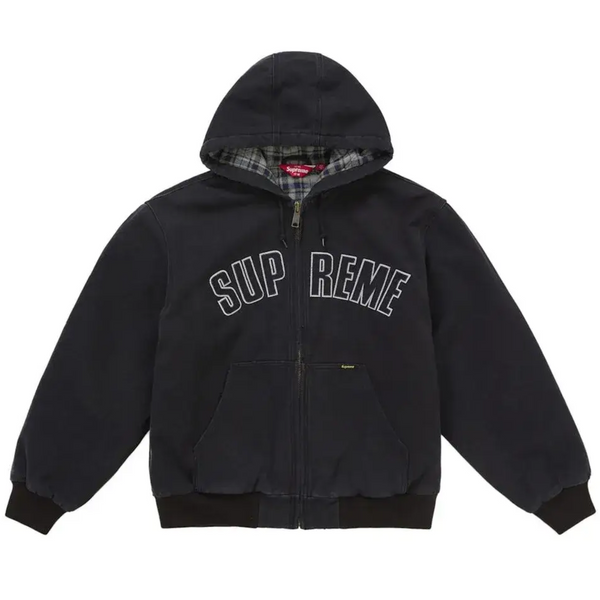 Supreme Reflective Arc Hooded Work Jacket Black