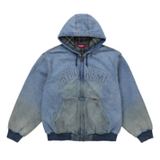 Supreme Reflective Arc Hooded Work Jacket Denim