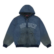 Supreme Reflective Arc Hooded Work Jacket Denim