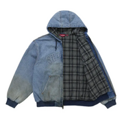 Supreme Reflective Arc Hooded Work Jacket Denim