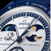 Swatch x Omega Bioceramic Moonswatch Mission To Earthphase Moonshine Snoopy Gold