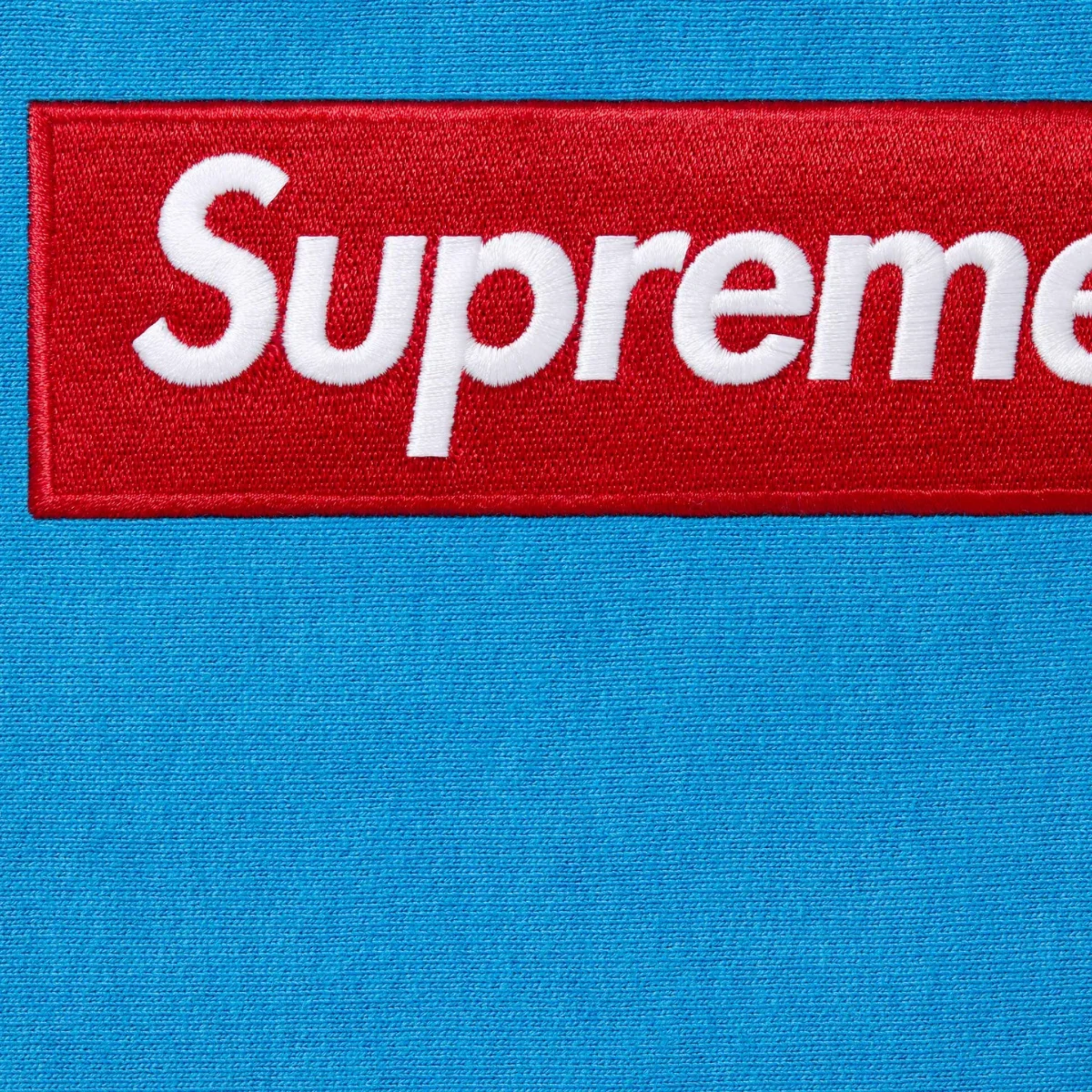 Supreme Box Logo Hooded Sweatshirt Cyan (FW25)