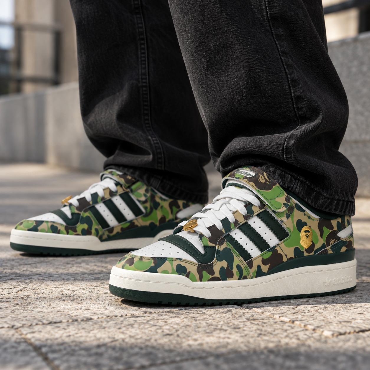 Adidas Forum 84 Low Bape 30th Anniversary Green Camo