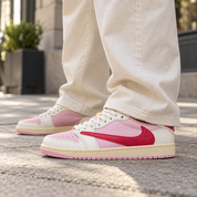 Air Jordan 1 Retro Low OG SP Travis Scott Sail Tropical Pink