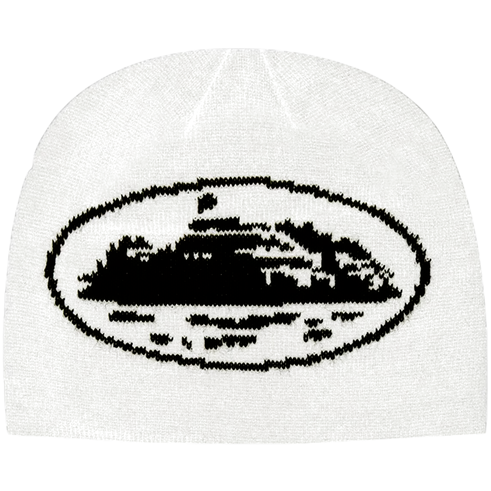 Corteiz Alcatraz Beanie White
