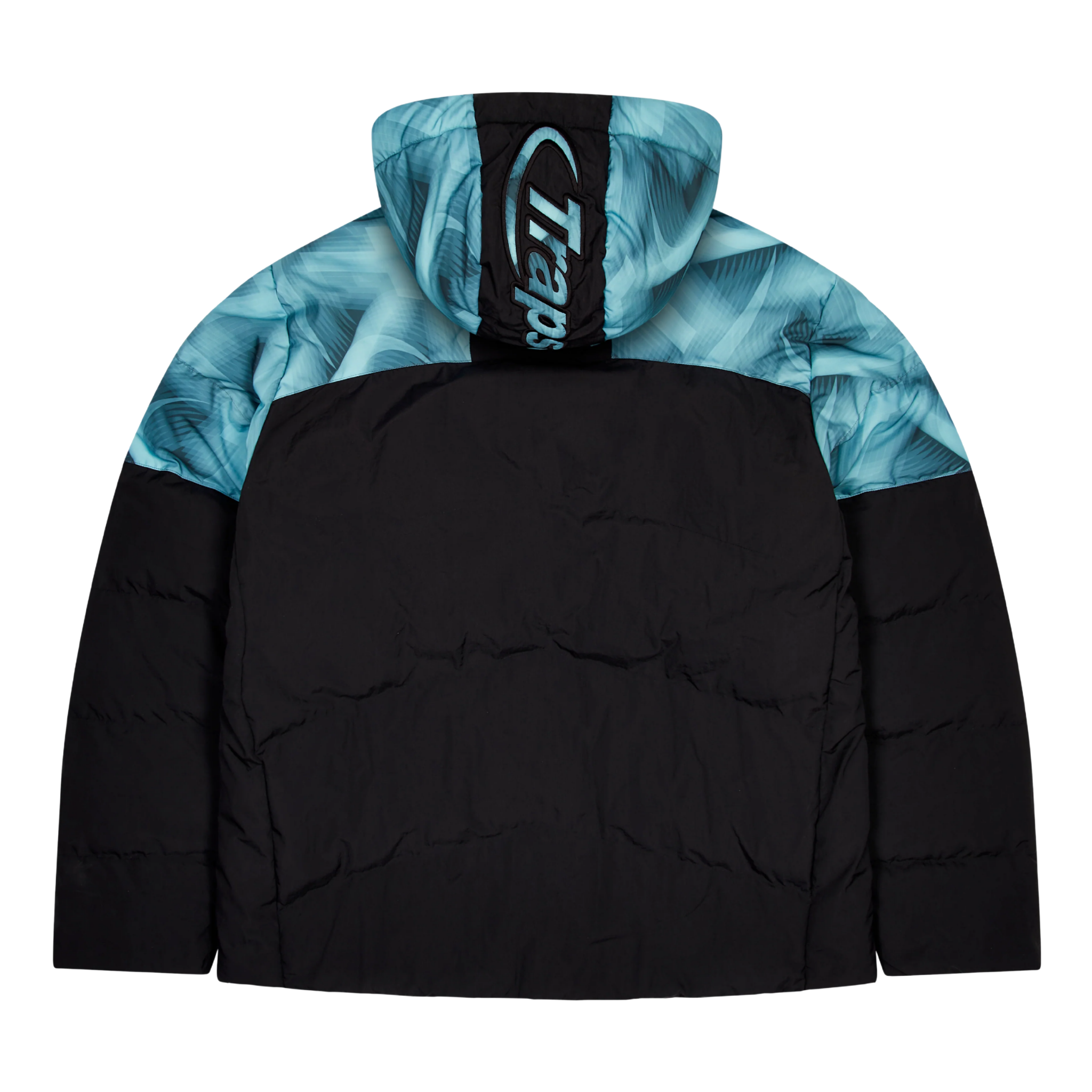 Trapstar Hyperdrive Hooded Puffer Black Blue