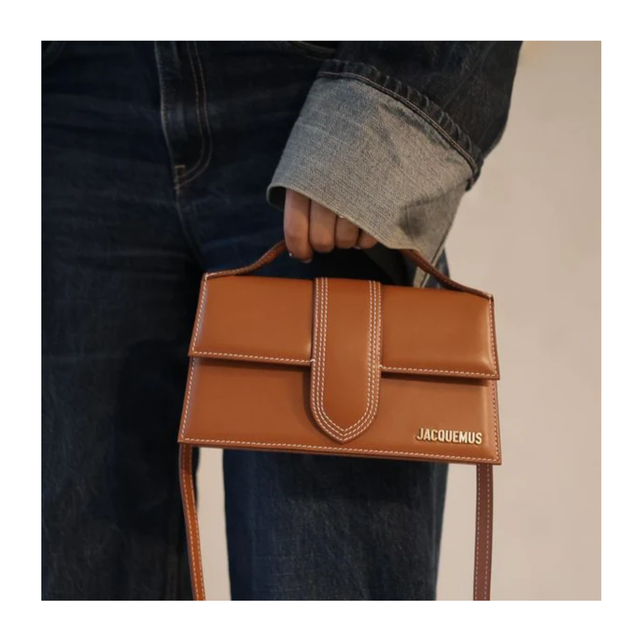 JACQUEMUS Torebka Le Grand Bambino Light Brown