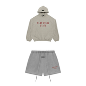 Komplet Essentials Bluza + Spodenki Dark Heather Fleece