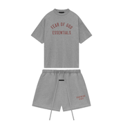 Komplet Essentials Set Dark Heather Jersey Crewneck - 125BT244191F / 160BT242001F