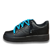 Nike Air Force 1 Black Double Rope Laces Black/Blue